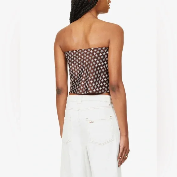 Reformation Small Spritz Strapless Silk Top - Picture 2 of 11